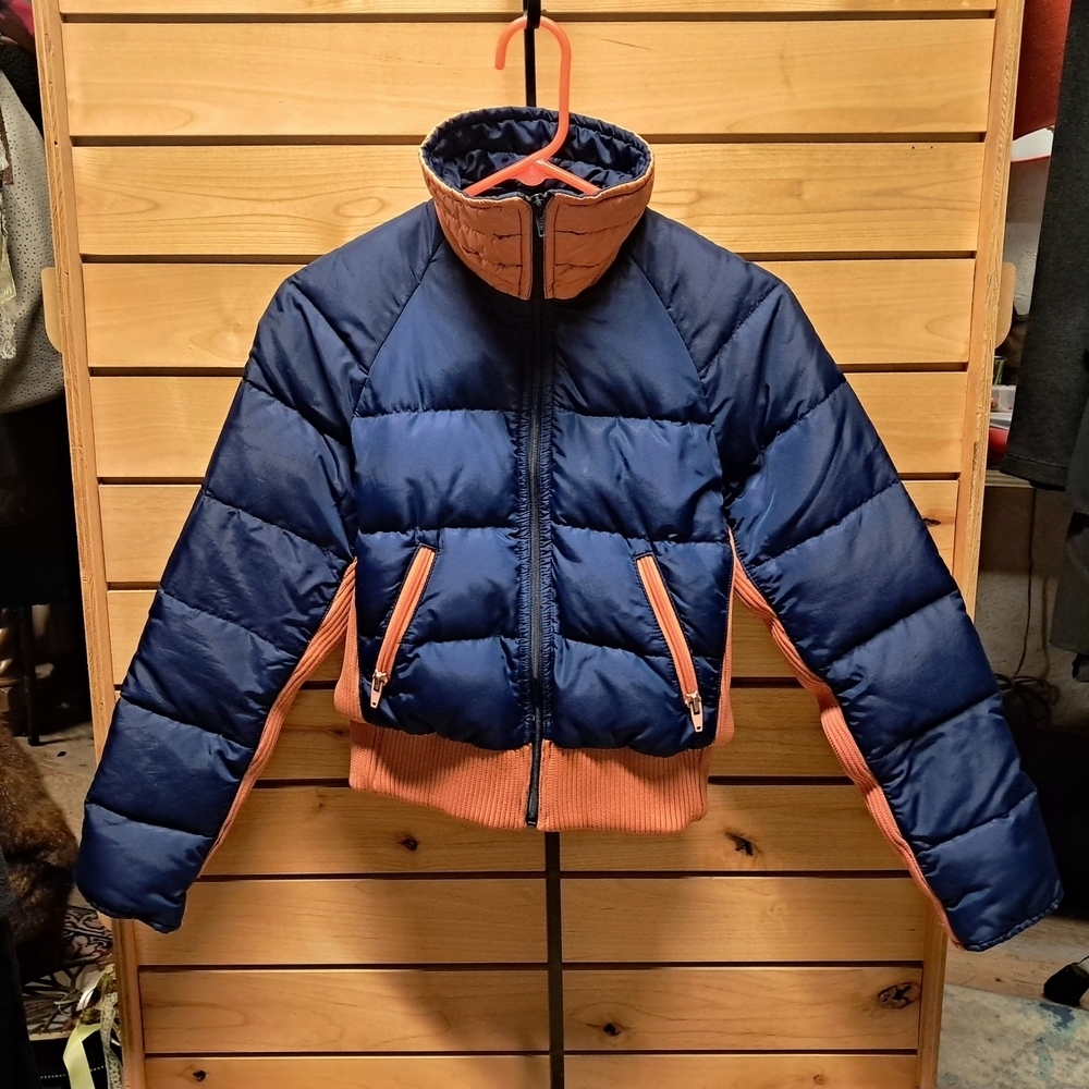 Vintage Beconta Cropped Down Puffer Jacket Size XS